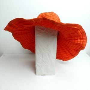 Top it Off Sun Hat Women's Orange Fire Folding Outdoors Traveling Garden